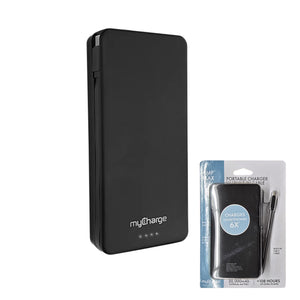 myCharge 20K Mah Portable Charger W/Built-In Usb-C Cable - Black