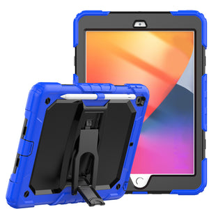 HR PREMIUM HEAVY DUTY FULL BODY RUGGED TABLET KICKSTAND CASE COVER FOR SAMSUNG A9 PLUS / A11 PLUS 11" - BLACK/BLUE