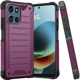 Premium Tough Lined Premium Design Case For Moto G 5G 2025/2026 & Moto G Play 2026 - Dark Purple