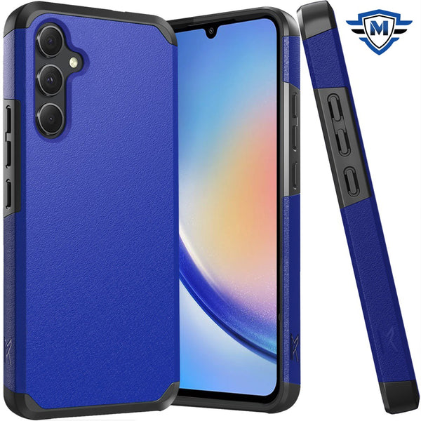 Metkase (Original Series) Tough Strong Shockproof Hybrid Case In Slide-Out Package For Samsung A35 5G - Classic Blue