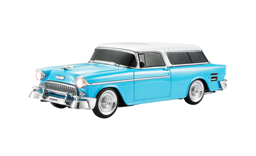 Max Power Classic Car Portable Bluetooth Speaker With Front Flashing Lights - Blue