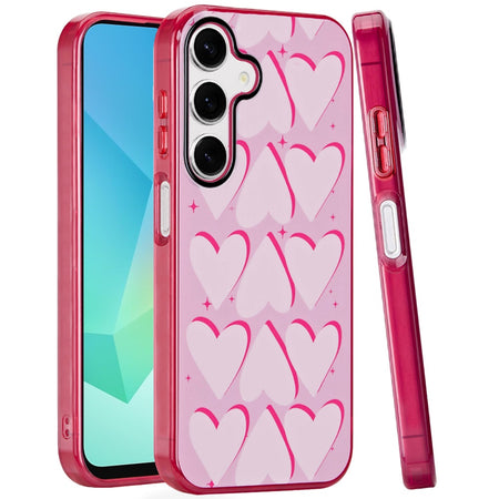Premium Double Layer Design IMD TPU Case For Samsung A16 5G - Big Hearts