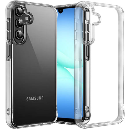 Premium Pure Crystal Transparent Thick 2.0Mm Shockproof Chromed Buttons Case Cover For Samsung A17 5G - Clear