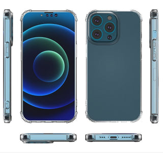 Premium Shockproof Transparent Thick Tpu Case Cover For iPhone 15 - Clear