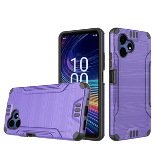HR Premium Premium Brushed Metalled Hybrid Case For Celero 5G Velocity - Dark Purple