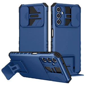 Premium Easy Viewing Kickstand Camera Protection Hybrid Case For Samsung A16 5G - Blue