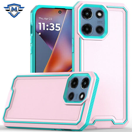 Metkase Rank Tough Strong Modern Fused Hybrid Case For Motorola Moto G 5G 2025- Light Pink