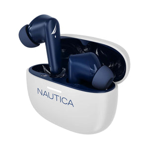 Nautica True Wireless Stereo Earbuds With Charging Case T220+ - White-Navy