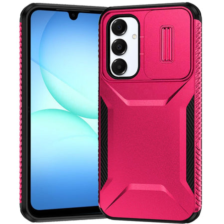Premium Ultimate U Design Hybrid Case With Camera Window Covering For Samsung A17 5G - Hot Pink