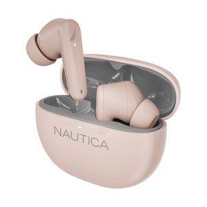 Nautica True Wireless Stereo Earbuds With Charging Case T200+ - Gray-Nude