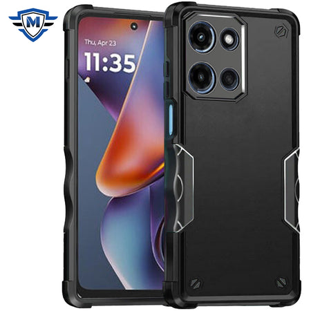 Metkase Exquisite Tough Shockproof Hybrid Case For Motorola Moto G 5G 2025 - Black