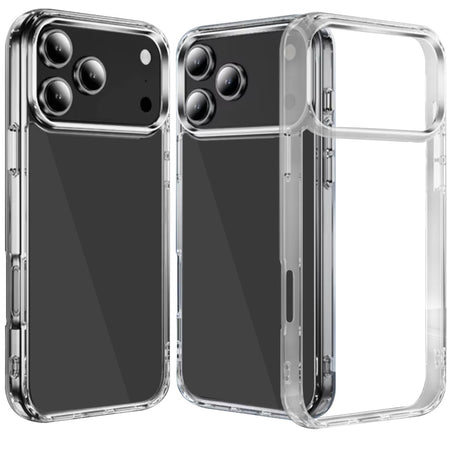 Premium Pure Crystal Transparent Thick 2.0mm Shockproof Chromed Buttons Case For iPhone 17 Pro - Clear