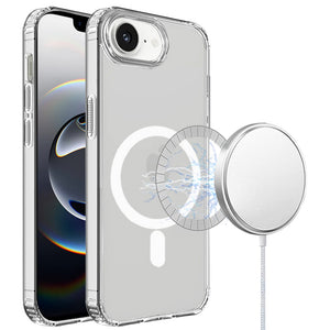 Premium True Transparent (Magnetic Circle) Shockproof Hybrid Case For iPhone 16E / Se4 - Clear