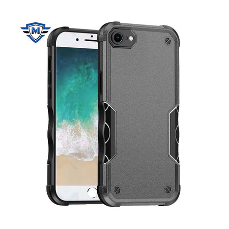 Metkase Exquisite Tough Shockproof Hybrid Case Cover For iPhone 16E / SE4 - Grey