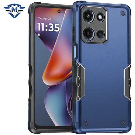Metkase Exquisite Tough Shockproof Hybrid Case For Motorola Moto G 5G 2025 - Blue