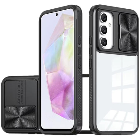 Premium Fusion Transparent Clear Hybrid Case For Samsung Galaxy A36 - Black