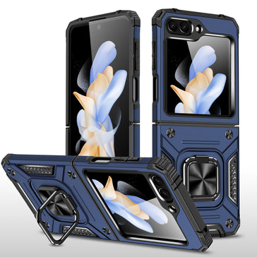 Premium Robust Magnetic Kickstand Hybrid Case Cover For Samsung Z Flip 7 FE / Flip 6 - Blue
