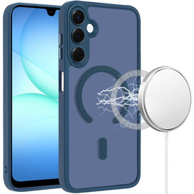 HR Premium Matte Frosted Magnetic Hybrid Case With Covered Camera Protection For Samsung A17 5G - Blue