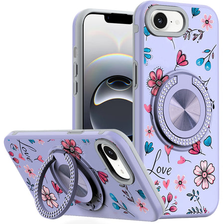 Premium Metal Diamond Cd Pattern Design Matte Finished Case For iPhone 16E / SE4 (2025) - 13