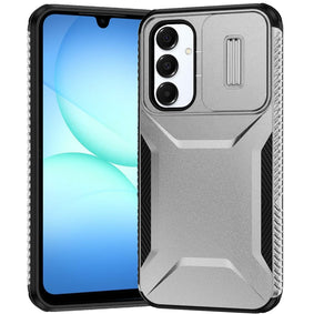 Premium Ultimate U Design Hybrid Case With Camera Window Covering For Samsung A17 5G - Silver
