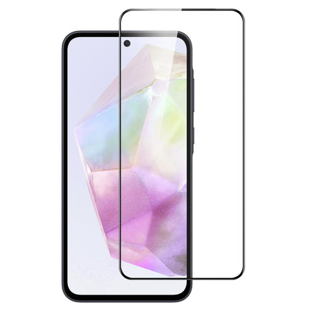 Metkase Black Edged Tempered Glass In Bulk White Paper Card Package For Samsung Galaxy A36 - Black