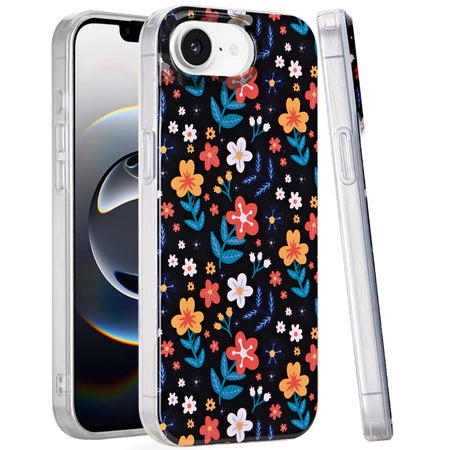 Premium Double Layer Design Imd TPU Case For iPhone 16e / SE4 (2025) - Nightly Floral