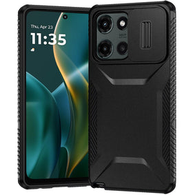 HR Premium Ultimate U Design Hybrid Case With Camera Window Covering For Moto G Stylus 5G 2026/2025 - Black