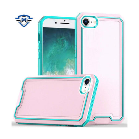 Metkase Rank Tough Strong Modern Fused Hybrid Case For iPhone 16E / SE4 - Light Pink