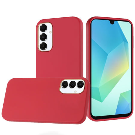 Premium Classy Slick Chromed Around Hybrid Case Cover For Samsung A16 5G - Red