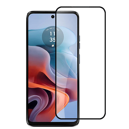 Metkase Black Edged Tempered Glass In Bulk White Paper Card Package For Motorola Moto G Stylus 5G 2024 - Black