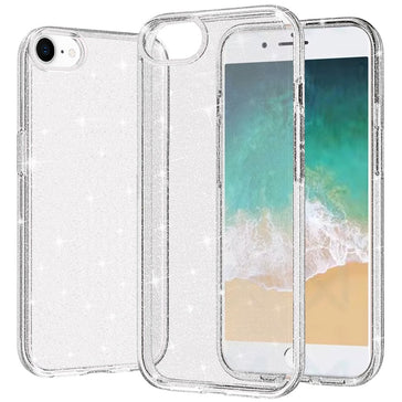 Premium Glitter Ultra Thick 3mm Transparent Hybrid Case For iPhone 16E / SE4 - Clear