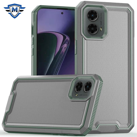 Metkase Rank Tough Strong Modern Fused Hybrid Case In Slide-Out Package For Motorola Moto G Stylus 5G 2024 - Grey