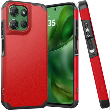 Premium (Original Series) Tough Strong Shockproof Hybrid Case In Slide-Out Package For Motorola Moto G Power 5G 2025 - Red