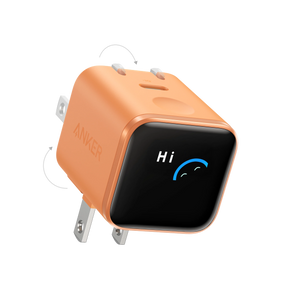 Anker Nano Charger 45W Smart Display 180° Foldable - Orange