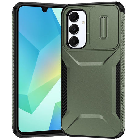 Premium Ultimate U Design Hybrid Case With Camera Window Covering For Samsung A16 5G - Midnight Green