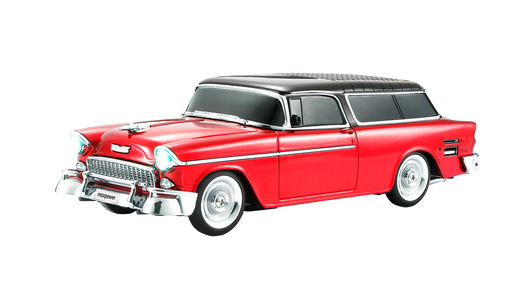 Max Power Classic Car Portable Bluetooth Speaker With Front Flashing Lights - Red