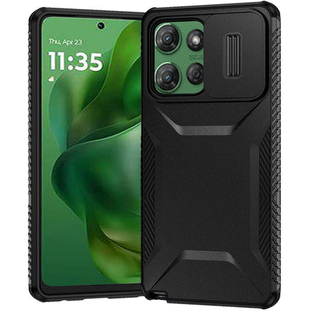 Premium Ultimate U Design Hybrid Case With Camera Window Covering For Motorola Moto G Power 5G 2025 - Black