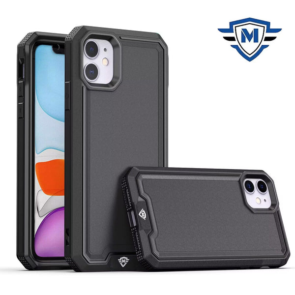 Metkase Rank Tough Strong Modern Fused Hybrid Case In Slide-Out Package For iPhone 15 Pro Max - Black