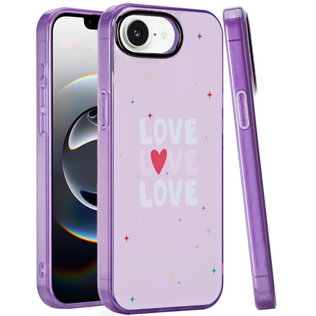 Premium Double Layer Design Imd TPU Case For iPhone 16e / SE4 (2025) - Love