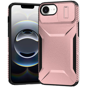 Premium Ultimate U Design Hybrid Case With Camera Window Covering for iPhone 16E (E Edition) / SE4 (2025) - Rose Gold