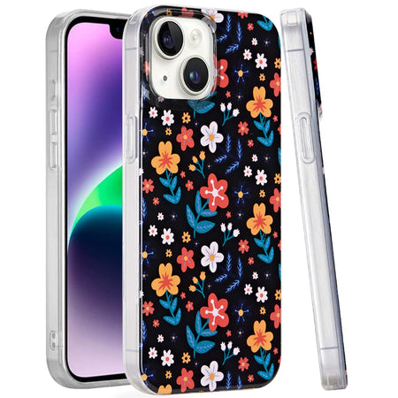 Premium Double Layer Design IMD TPU Case For iPhone 13/14 - Nightly Floral