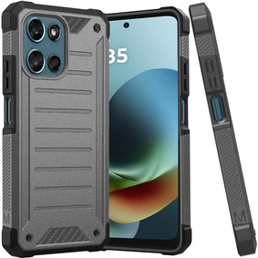 Premium Tough Lined Premium Design Case For Moto G 5G 2025/2026 & Moto G Play 2026 - Charcoal Grey