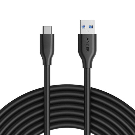 Anker Powerline PVC 3.0 USB-A To USB-C 10' Cable - Black