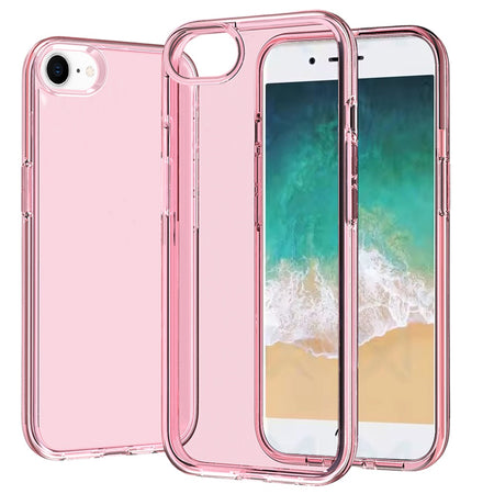 Premium Sturdy Ultra Thick 3mm Transparent Hybrid Case For iPhone 16E / Se4 - Pink
