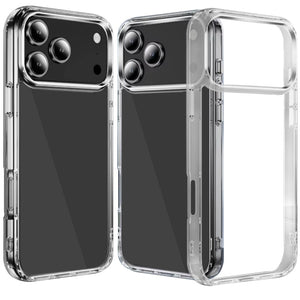 HR Premium Pure Crystal Transparent Thick 2.0Mm Shockproof Chromed Buttons Case Cover For Iphone 18 Pro Max - Clear