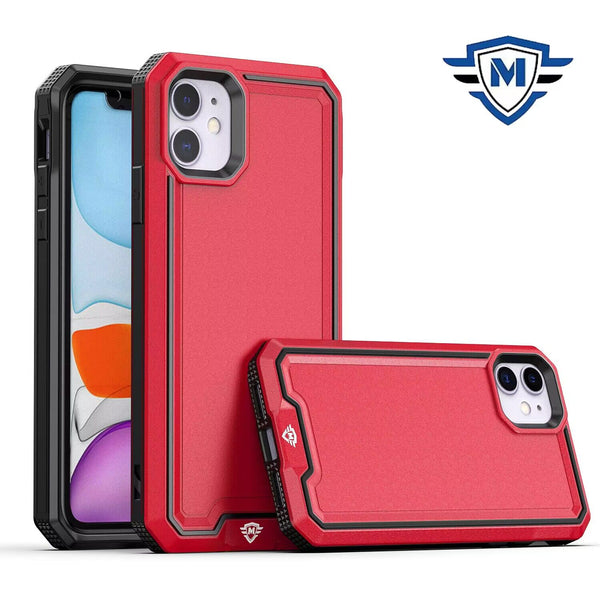 Metkase Rank Tough Strong Modern Fused Hybrid Case In Slide-Out Package For iPhone 15 Pro Max - Red