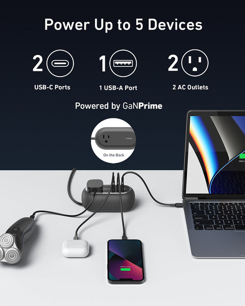 Anker 615 GaN Prime 65W USB Power Strip - Black – C2 Wireless