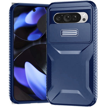 Premium Ultimate U Design Hybrid Case With Camera Window Covering For Google Pixel 10/10 Pro - Dark Blue