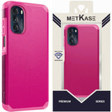 Metkase (Original Series) Tough Shockproof Hybrid For Motorola Moto G 5G (2022) - Hot Pink