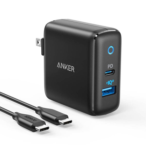 Anker Powerport 33W Dual-Port USB-C & USB-A Wall Charger W/ 6' C-C Cab – C2 Wireless Anker Powerport 33W Dual-Port USB-C & USB-A Wall Charger W/ 6' C-C Cab – C2 Wireless